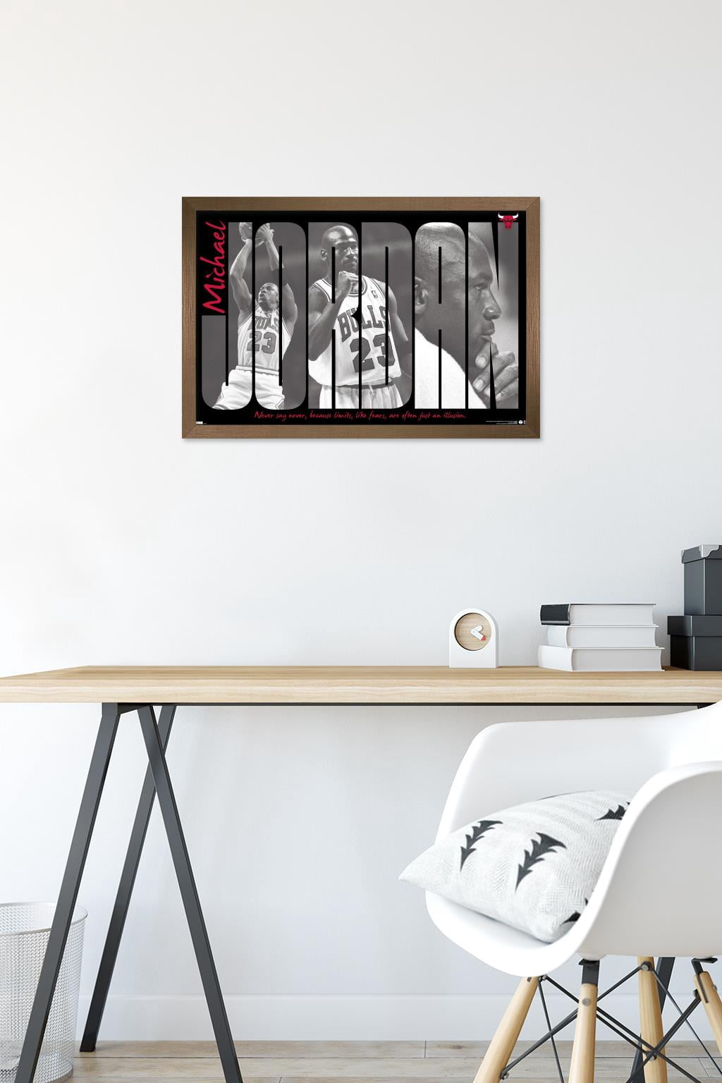 Michael Jordan - Never Say Never Wall Poster, 14.725" x 22.375" Framed