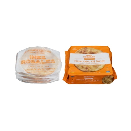 Ines Rosales Sweet Olive Oil Tortas with Orange Fine Mediterranean Crisps, All Natural, 6.34 Ounce (Pack of 10)