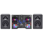 Hercules Instinct P8 2-Deck USB DJ Controller+Pads+Sound Card+2) Samson Monitors