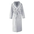 thumbnail image 1 of Gibobby Albornoz para mujer invierno Albornoz artificial grueso y extendido de talla grande para mujer, camisón de franela de felpa cálido para pareja(Gris,M), 1 of 5