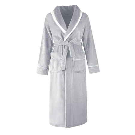 GHSOHS Robes for Women Nightshirt Women s Lingerie Women s Thickened Extended Plus Size Couple Artificial Bathrobe Couple Warm Plush Flannel Nightgown Sleepwear Sleepshirt Robe Pajamas