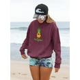 thumbnail image 2 of Buon Ferragosto Cool Ananas Hoodie Women -Image by Shutterstock, Female x-Large, 2 of 4
