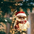 thumbnail image 5 of MOQIN Christmas Tree Owl Pendants Acrylic Owl Decorative Ornaments 2D Fun Christmas Pendant Decoration Christmas Tree Decoration Holiday Winter Decoration Gift, 5 of 8