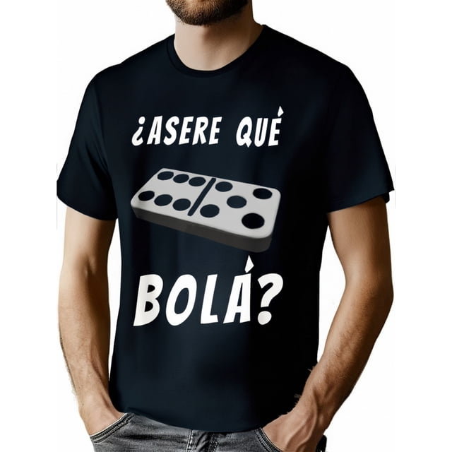 Camiseta divertida con frase cubana - 100 % algodón, manga corta, corte regular, estampado de dominó, sin bolsillo - Lavable a máquina - Ideal para amantes de Miami y Cuba