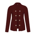 thumbnail image 4 of ICHUANYI Women's Long Sleeve Solid Coat Open Front Lightweight Work Office Blazer Jackets Short Slim Tops, 4 of 5