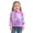 Purple tie dye, variant on Usaibhir Girls Winter Casual Fleece Half Zipper Sweatshirt Long Sleeve Stand Collar Jacket Holiday Pullover Top 3-9T
