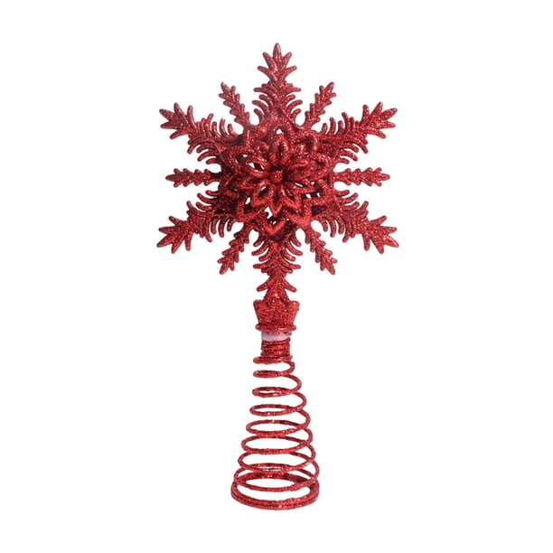 Adorno para árbol de Navidad, decorativo, regalo de Navidad, adorno, decoración navideña para Copo de nieve rojo