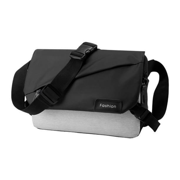 Bolso bandolera Strade Fareast Limited para Hombre y Mujer Negro Gris Claro