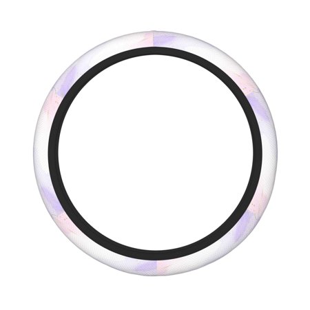 Double Thick Steering Wheel Cover 15.8in Durable Non-Slip Steering Wheel Cover Suitable For Most Vehicles Sedans Suvs Atvs Trucks Etc Pastel Violet Watercolor Drawing Effect