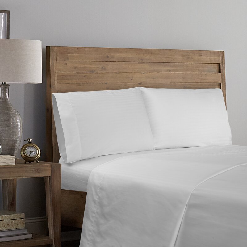 1 Gsm Microfiber 1 Cm Embossed Stripe White Queen Fitted Sheet 60 X 80 X 14 Inches Walmart Com