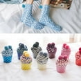 thumbnail image 6 of Tittly Slouch Socks Socks for Women Ladies Cake Coral Cake Floor Chrysanthemum Yarn Sleeping "Cupcake" With Gift Box Cute Socks Cotton Socks Black A, 6 of 9