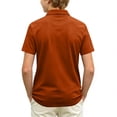 thumbnail image 4 of Boys Polo Shirt Short Sleeve Button up Collared Shirts Athletic Golf Youth Teen Boy School Uniform Kids Clothes 2026,Ginger 100, 4 of 4