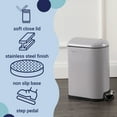 thumbnail image 3 of happimess Roland Mini 2.6-Gallon Step-Open Trash Can, Gloss Gray, HPM1009I, 3 of 8