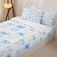 thumbnail image 3 of Manfei Dreamy Blue Bowknot Zipper Twin Comforter Sets with Fitted Sheet and 2 Pillowcases For Girls,Kawaii Bow Tie Zipper Bedding Set For Kids,Reversible,4 Pieces, 3 of 7