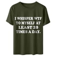 thumbnail image 3 of T-Shirt d'Été Mode Ample Col Rond Imprimé Lettre Manches Courtes, 3 of 7