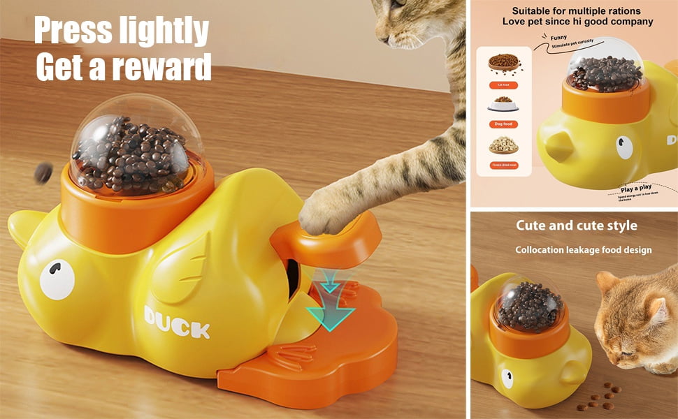 ZenCea Dog Slow Feeder - Duck-Shaped Puzzle Toy for Treats & Meals (BPA-Free, Easy Clean)