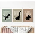 thumbnail image 3 of 3Pcs Nursery Dinosaur Canvas Wall Art Bronto,Trike,T.rex Painting Picture Wall Decor Adorable Toddler Dino Poster Print Artwork for Kids Boys Room Nursery Classroom Playroom Home Decoration, 3 of 7