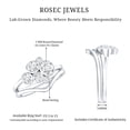 thumbnail image 6 of Rosec Jewels Lab Created Diamond Engagement Rings Set with Shadow Band (Ef-Vs Quality) Bezel Set Diamond Ring Cluster, 925 Sterling Silver, US 4.00, 6 of 9