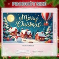 thumbnail image 3 of Decorative Design Merry Christmas Banner Gift Boxes Santa Claus Snow for Winter Party Holiday Celebration Family Gathering, 3 of 9