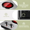 thumbnail image 3 of CUSIMAX Induction Hot Plate ,Cooktop 1800W,Portable Ceramic Dual Infrared Cooktop with Independent Controls,Stainless Steel & Glass Electric Burner for Countertop Cooking., 3 of 7