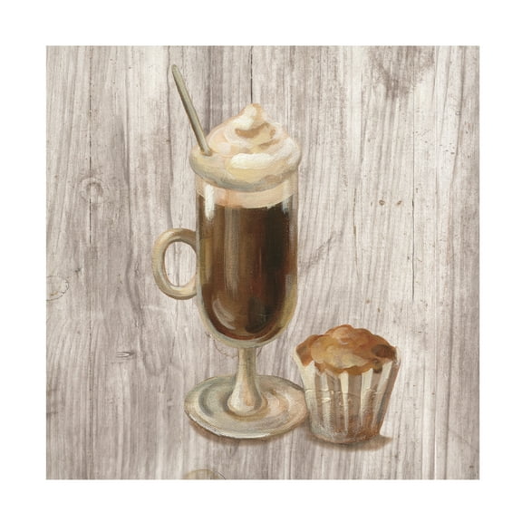 Trademark Fine Art 'Coffee Time V on Wood' Canvas Art by Silvia Vassileva