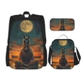 thumbnail image 1 of Balery Sunset Prairie Meditating Horse Mochila escolar 3 en 1 para niños: mochila resistente con lonchera térmica y estuche para lápices. Mochila escolar para niños y niñas., 1 of 7