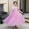thumbnail image 7 of KAWELL Girls' Purple Princess Sofia Costume Halloween Masquerade Ball Dress with Sleeves, 7 of 7