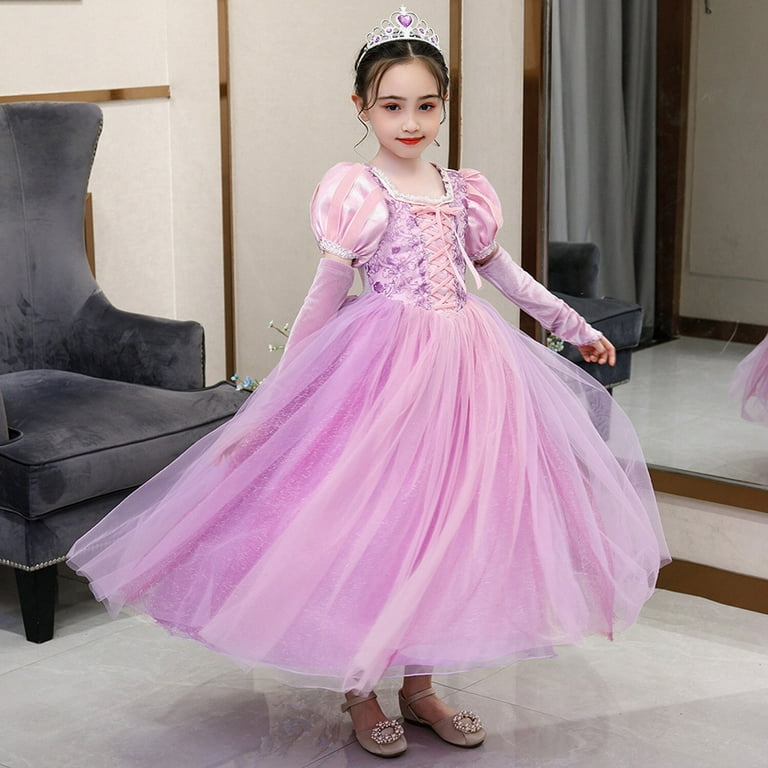 purple masquerade ball dresses Kawell Girls' Purple Princess Sofia Costume Halloween Masquerade Ball Dress with Sleeves, Girl's, Size: 11-12 Years, Pink