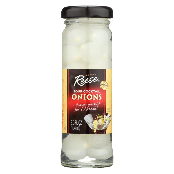 Reese Sour Cocktail Onions Case of 12 3.5 oz.