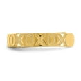 thumbnail image 3 of 14K Yellow Gold Ring Band Toe X & O Pattern, 3 of 5