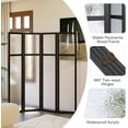 thumbnail image 3 of Acrylic Room Divider,4-Panel Freestanding Partition Screen, Frosted Translucent Privacy Panel - Lightweight Modern Divider for Home Office Studio (Black, 4 Panels), 3 of 7