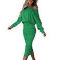 thumbnail image 2 of Mialoley Ensemble 2 Pcs Automne pour Femmes, Robe Moulante Sans Manches Col en V avec Sweat à Manches Longues Tenue Automne, 2 of 9