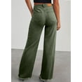 thumbnail image 2 of Women's Wide Leg Jeans High Waisted Strechy Raw Hem Denim Pants, 2 of 17