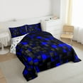 thumbnail image 3 of Castle Fairy Geometric Plaid Boy Twin Comforter Sets,Futuristic Cubes Bedding Set, 3 of 8