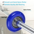 thumbnail image 4 of 4 Pack 1.8" Blue Nylon Garage Door Rollers, 4.25" Long Stem, Blue, 4 of 7