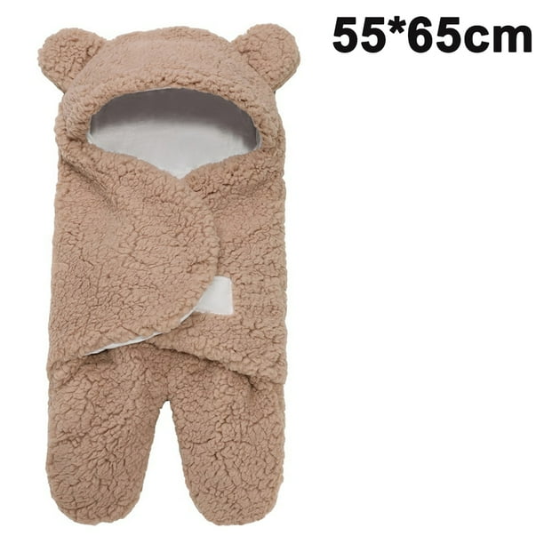 Manta para bebé, niños y niñas, bonita manta receptora de felpa de algodón, envolturas para dormir para recién nacidos, saco de dormir de felpa