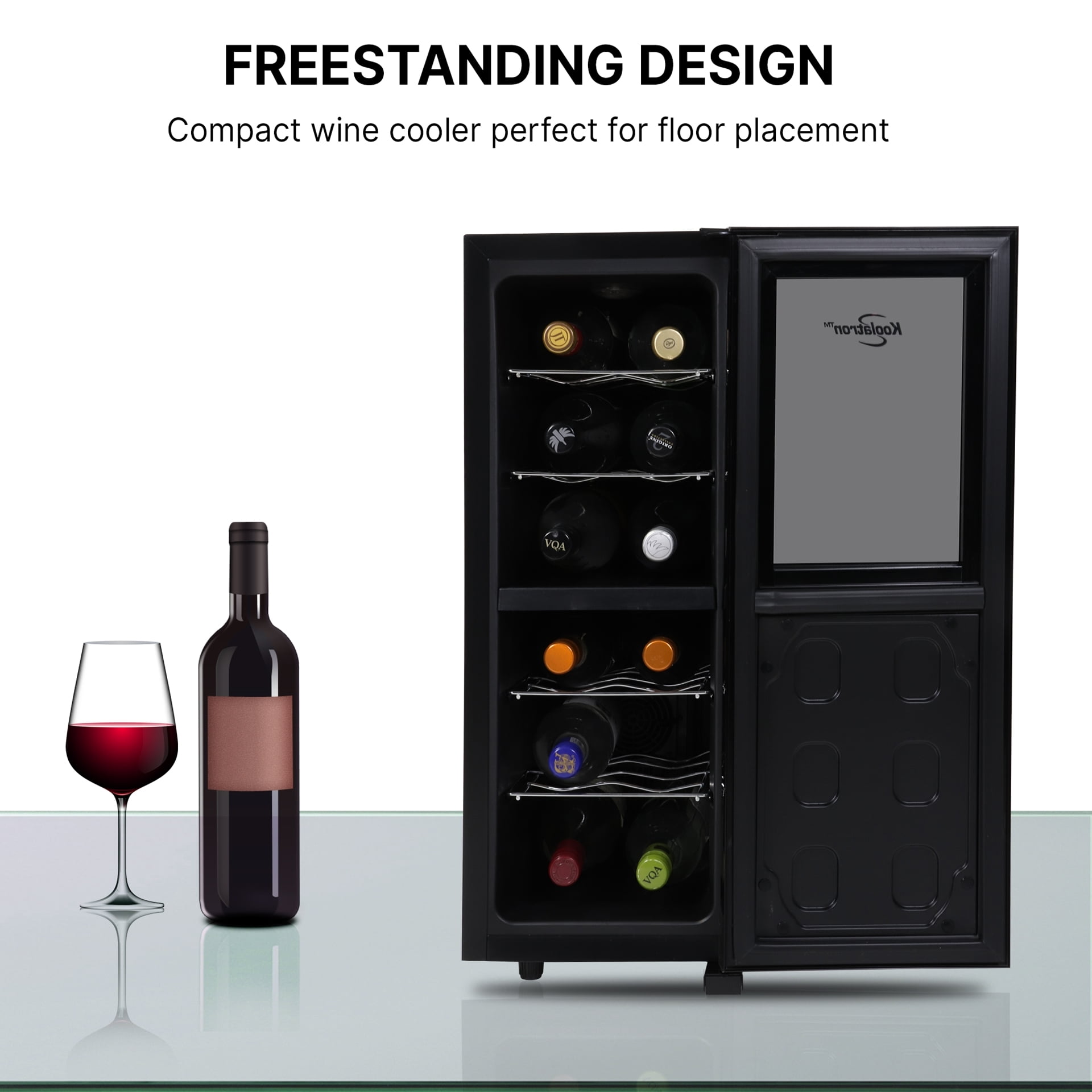 Koolatron 12 Bottle Dual Zone Wine Cellar/Wine Cooler Tabletop