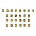 thumbnail image 1 of 1300 Uds. de letras de de 6mm de letras acrílicas del para fabricación de joyería DIY pulseras collares hechos Oro, 1 of 5