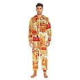 thumbnail image 2 of Gingerbread Houses Pattern Adult onesie Pajamas, Crystal Velvet Ultra Soft Warm Jumpsuit for Men and Women, 2 of 7