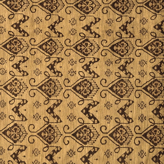 Ahgly Company Indoor Square Abstract Brown Modern Area Rugs, 4' Square