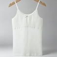 thumbnail image 2 of Teen Girls Camisole Solid Color Cotton Undershirt Tanks (White 14), 2 of 3