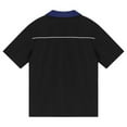 thumbnail image 4 of Mens Button Down Shirt Camp Collar Retro Vintage Bowling with Pocket Casual Short Sleeve Beach Summer Navy 4XL, 4 of 4