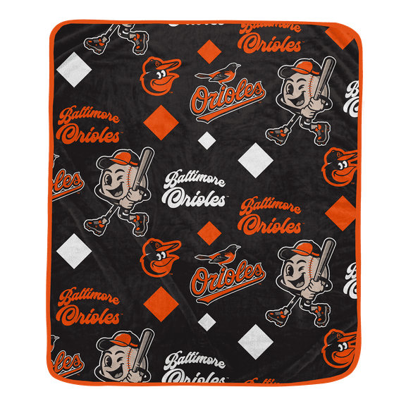 Pegasus Baltimore Orioles 60" x 70" Retro Mascot Repeat Ultra Cozy Blanket
