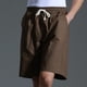 thumbnail image 5 of pstuiky Pantalones cortos para hombre, Pantalones cortos casuales de algodón con cordón y cintura elástica para hombre Pantalones cortos de golf, 5 of 9
