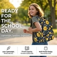 thumbnail image 4 of Uorisanigo Sunflower Black Backpack Set for Boys Ages 5-16, Large Capacity Bookbag with Insulated Lunch Bag, Water Bottle Holder and Pencil Box, Side Mesh Pocket for Laptop, 4 of 7