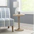 thumbnail image 2 of Linon Tara Table d'Appoint Ronde à Barreaux en Hévéa Fini Naturel, 2 of 10