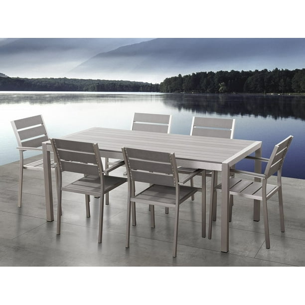 Aluminum Patio Dining Set Gray Vernio Com Aluminum Patio Dining Set Gray Vernio, Aluminium Patio Dining Set Grey Vernio