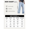 thumbnail image 3 of EMMIOL Men's Baggy Wide Leg Striped Skater Y2k Oversized Streetwear Denim Pants, 3 of 6