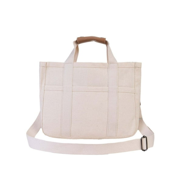 ESULOMP Ladies Canvas Bag Casual Retro Tote Canvas Shoulder Bag Large Capacity Multi-Layer Women's Crossbody Bag