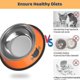 thumbnail image 4 of Pet Bowl Stainless Steel Non-skid Rubber Base Dog Bowl Cat Bowl Orange, 4 of 4
